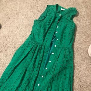 Green Jcrew Eyelet dress